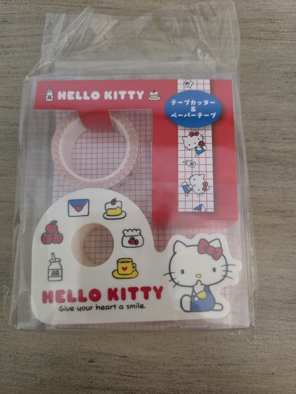 Hello Kitty Pink and White Tape Dispenser Set